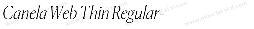 Canela Web Thin Regular字体转换